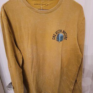 Aeropastale Men's L Gold One w/Nature Long Sleeve T-Shirt New w/Tags 100% Cotton